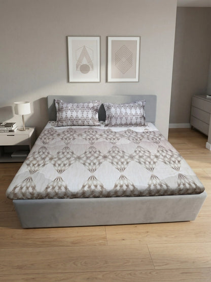 High Living 100% Cotton King Size Bedsheet Set (400 TC)