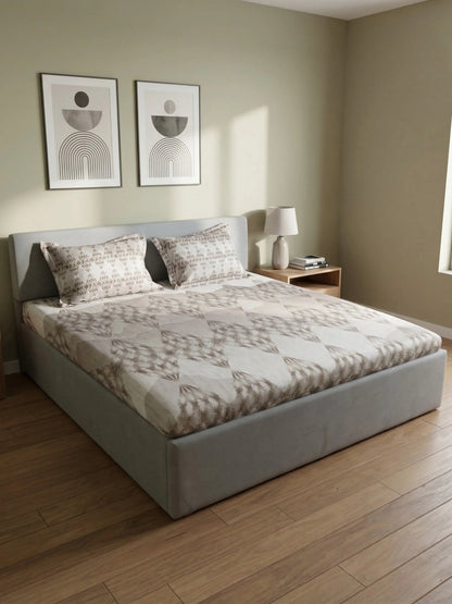 High Living 100% Cotton King Size Bedsheet Set (400 TC)