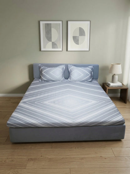 High Living 100% Cotton King Size Bedsheet Set (400 TC)