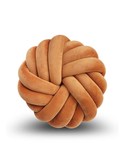 Round Knotted Cushion Ball Pillow – Soft Decorative Sofa & Bed Accent