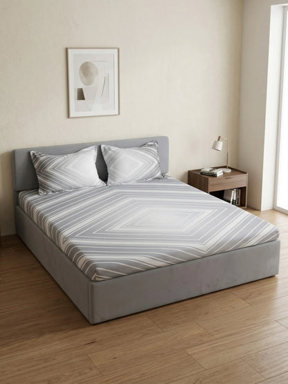 High Living 100% Cotton King Size Bedsheet Set (400 TC)