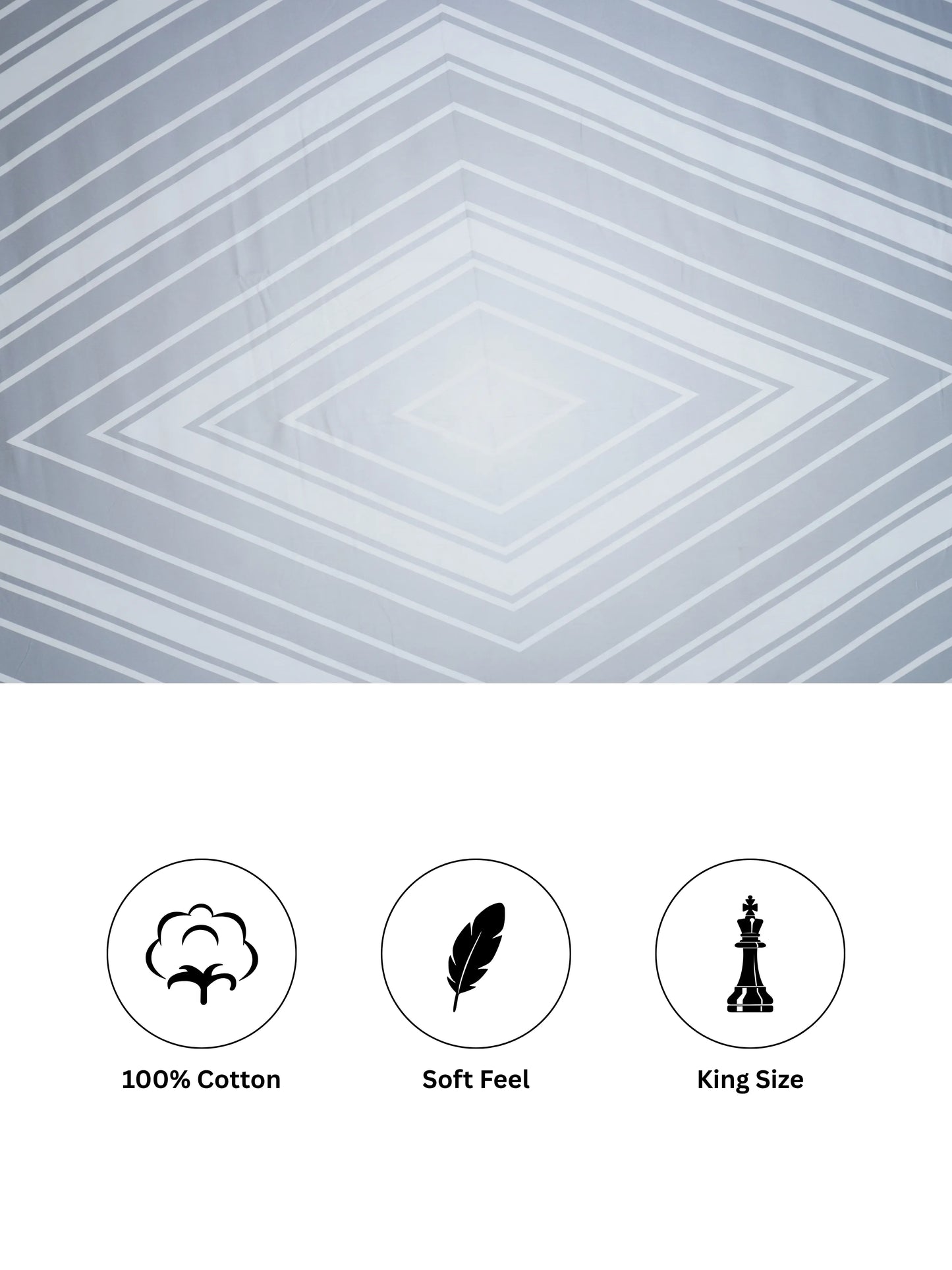 High Living 100% Cotton King Size Bedsheet Set (400 TC)