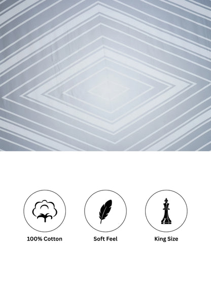 High Living 100% Cotton King Size Bedsheet Set (400 TC)