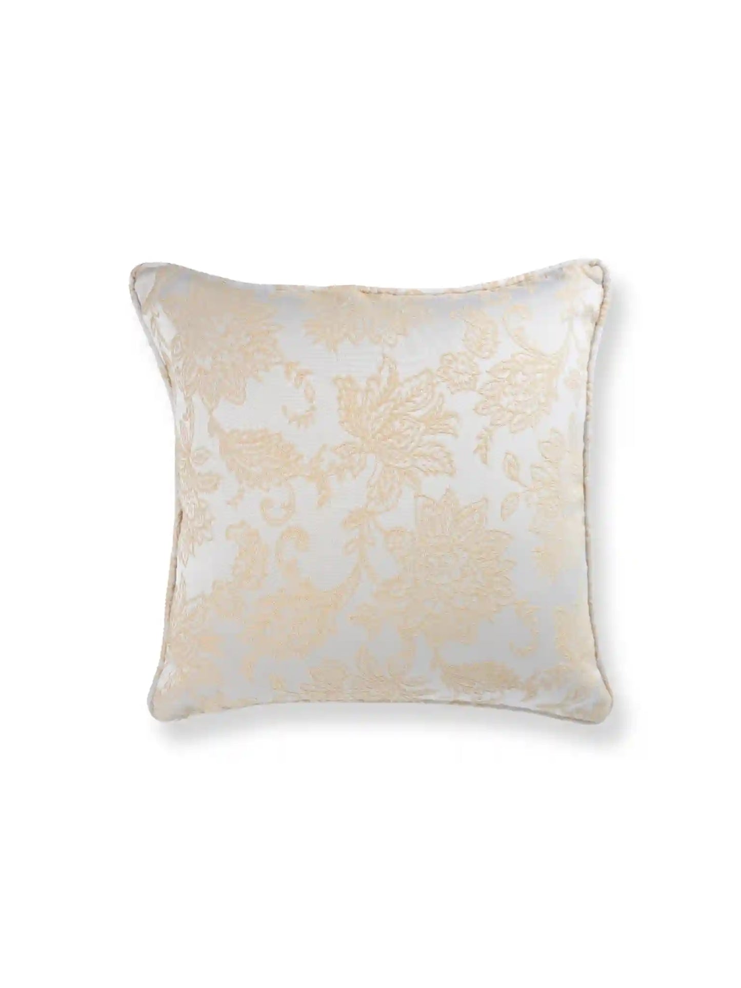 Elegant Floral Embroidered Quilted Cushion Covers (Set of 5)