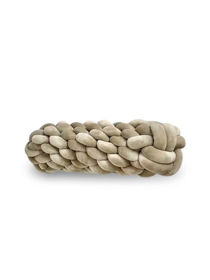 Knotted Bolster Cushion Pillow – Soft Decorative Support for Sofa & Bed