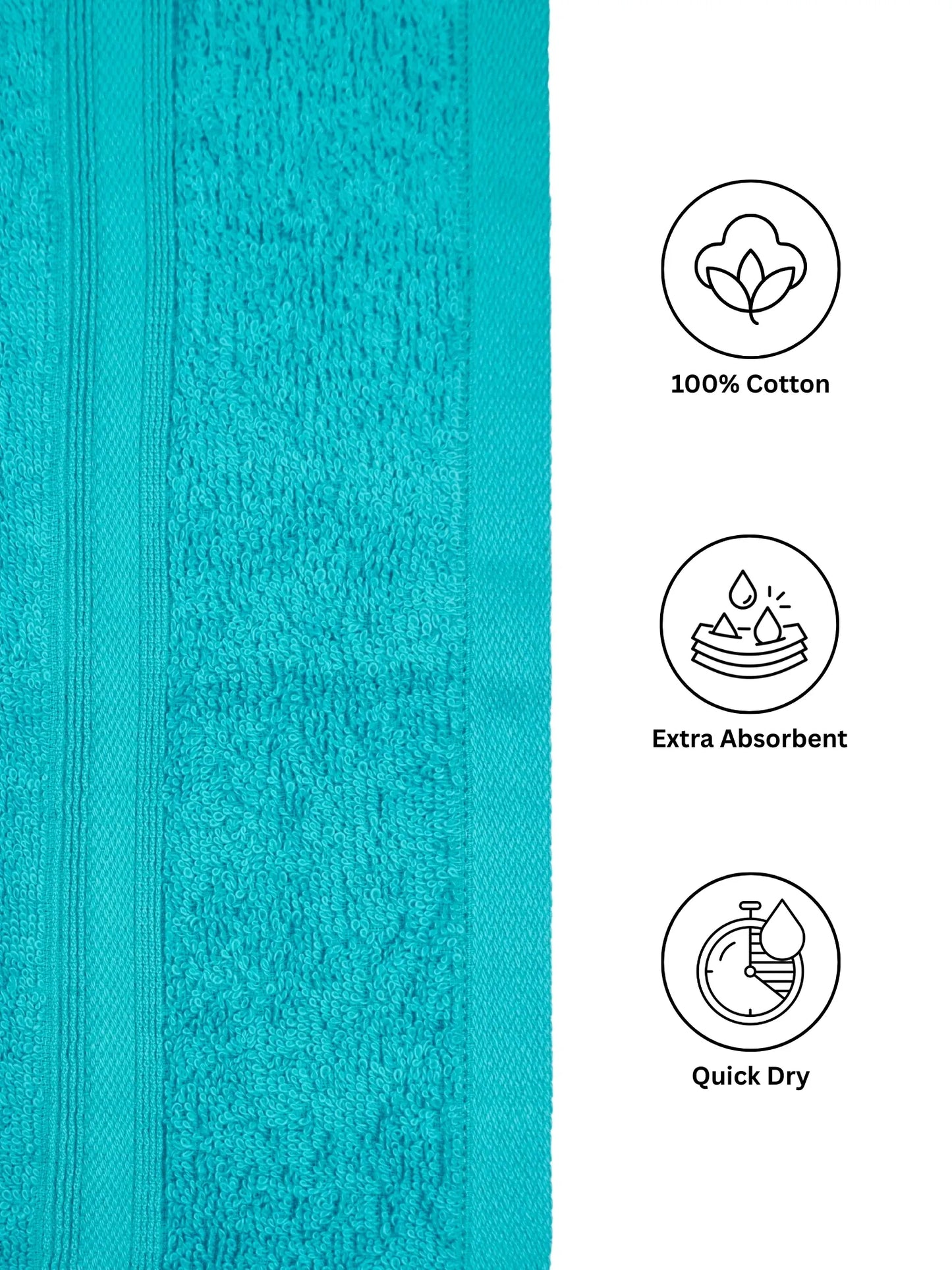 AtoZ Home Decor Home Essential 100% Cotton Hand Towels Pack of 2 (40x60 CM)