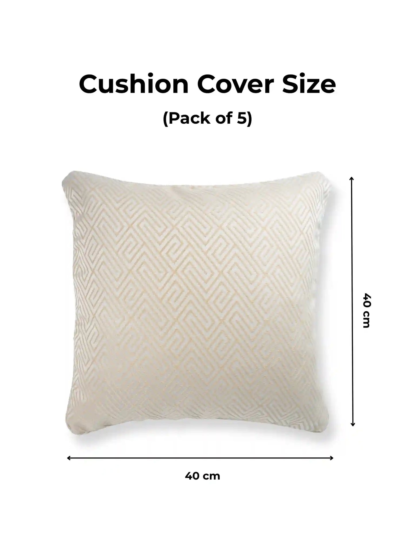 Geometric Cushion Covers with Concealed Zipper (Set of 5)