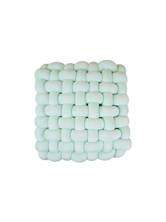 Square Knotted Cushion Pillow – Soft Decorative Accent for Sofa & Bed