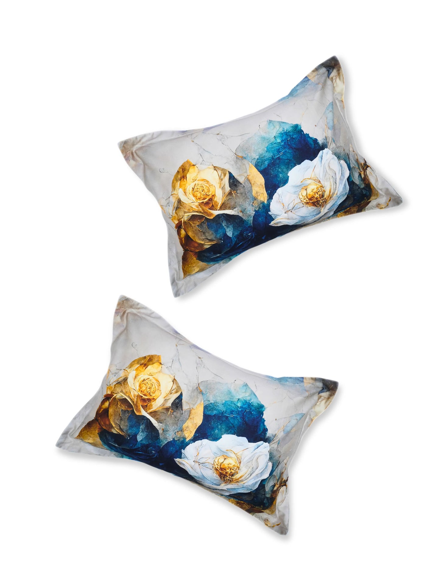 Rosette Floral Bedsheet Set — King Size, 100% Cotton (400 TC)