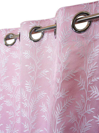 AtoZ Home Decor Jacquard Fern Embroidery Curtain (Multiple Sizes & Colors)