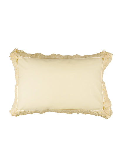AtoZ Home Decor Cotton Lace Border Pillow Covers (Set of 1 & 2)