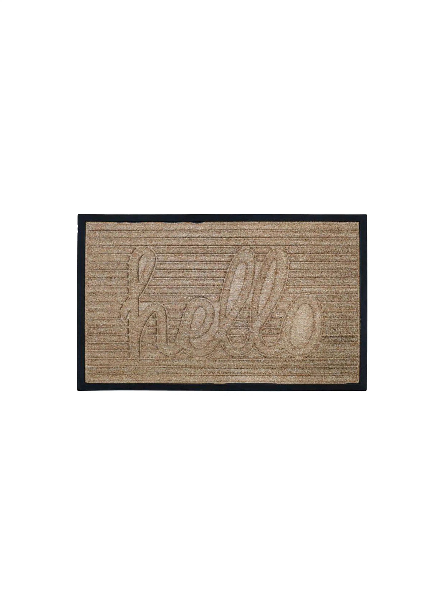 AtoZ Home Decor 'Hello' Ribbed Script Doormat (Available in Multiple Sizes & Colors)