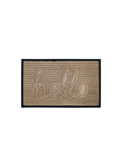 AtoZ Home Decor 'Hello' Ribbed Strips Doormat (Available in Multiple Sizes)