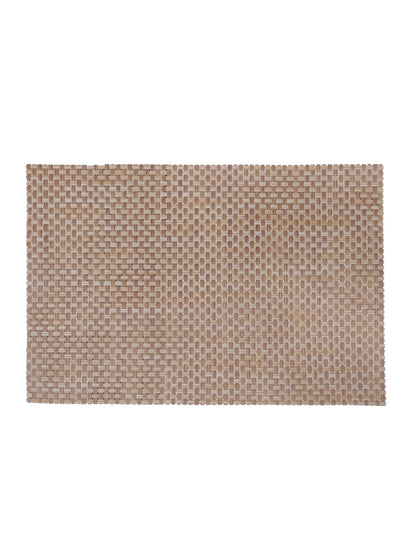 AtoZ Home Decor Basketweave PVC Dining Placemats Set of 6