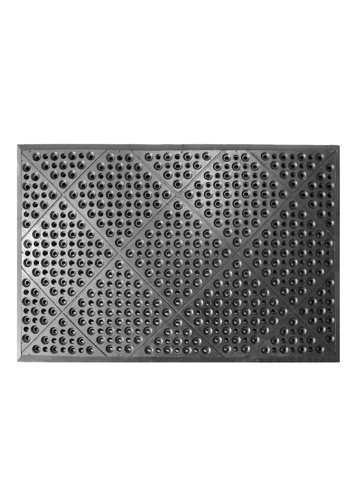 AtoZ Home Decor Heavy-Duty Industrial Hollow Rubber Mat (60x90 cm, Black)