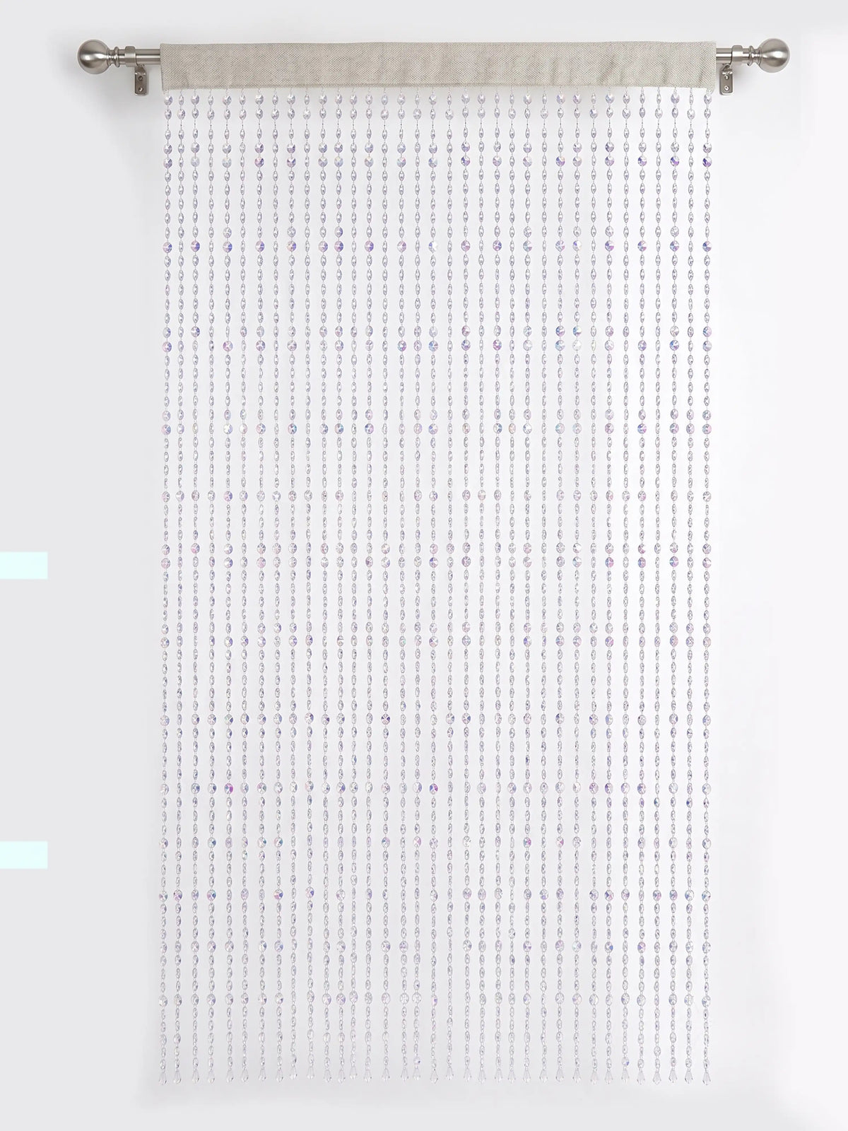 Atoz Home Decor Crystal Beaded Room Divider Curtain| Faceted PVC | 4x7 ft