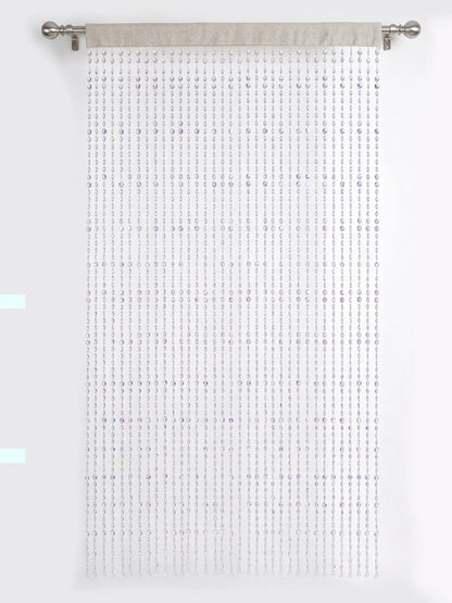 Atoz Home Decor Crystal Beaded Room Divider Curtain| Faceted PVC | 4x7 ft