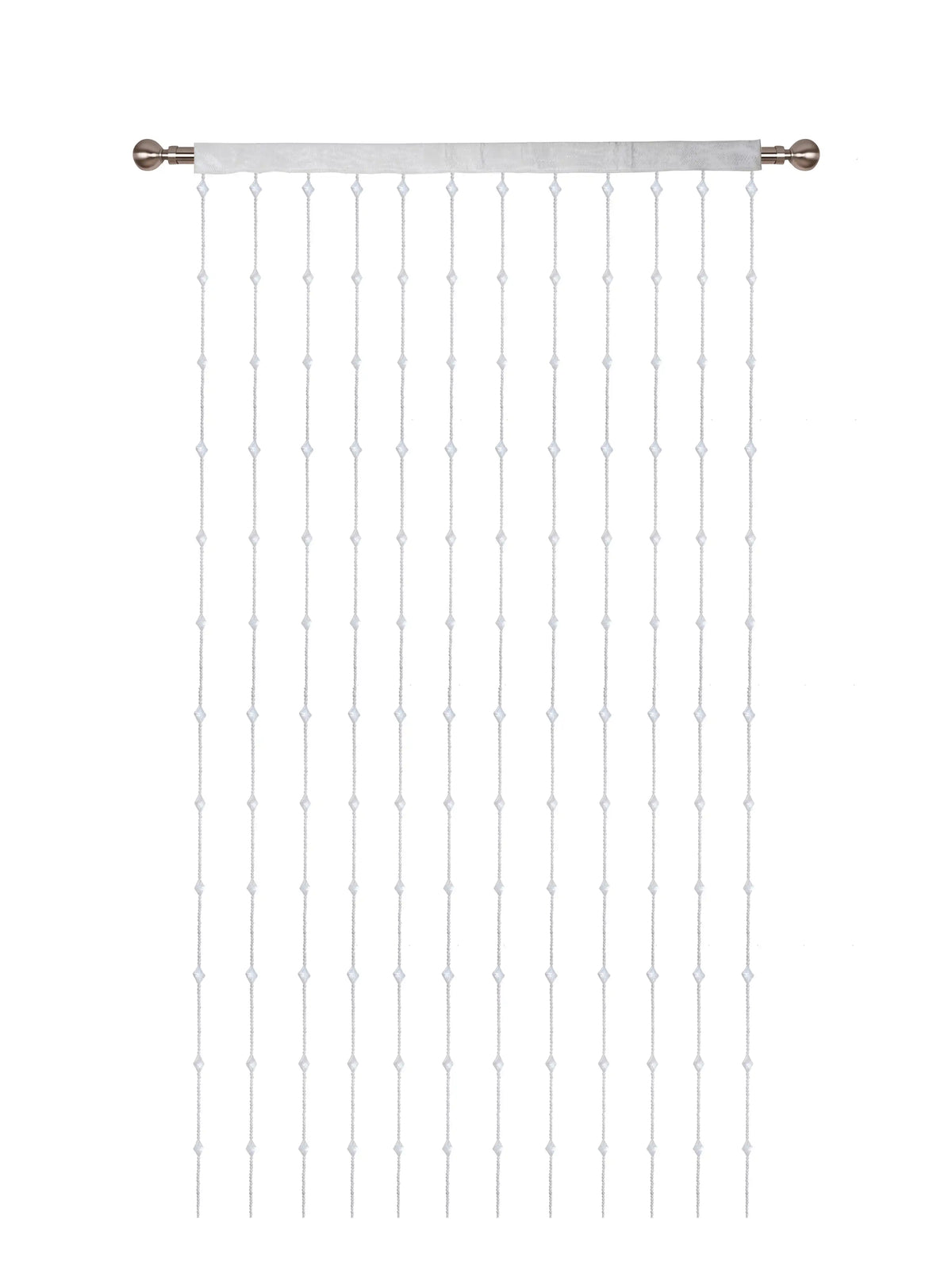 Atoz Home Decor White Beaded Door Curtain | Kite Shape PVC | 4x7 ft