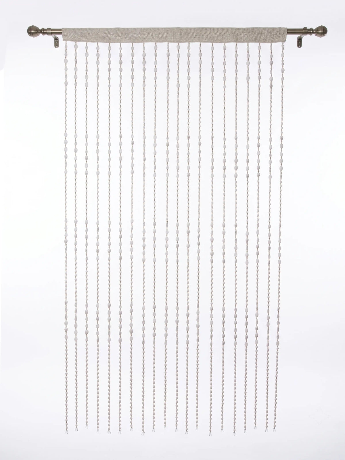 Atoz Home Decor White Teardrop Beaded Door Curtain | PVC | 4x7 ft