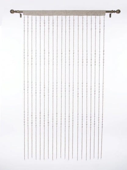 Atoz Home Decor White Teardrop Beaded Door Curtain | PVC | 4x7 ft