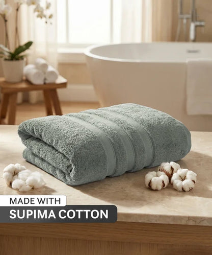 MyTRIDENT Luxe Home 100% Supima Cotton Bath Towel (600 GSM | 75 cm x 150 cm) – Ultra-Plush & Absorbent