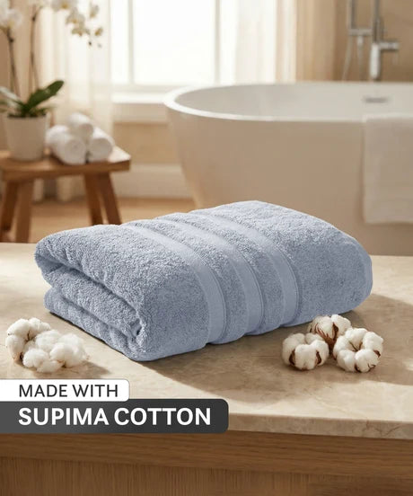MyTRIDENT Luxe Home 100% Supima Cotton Bath Towel (600 GSM | 75 cm x 150 cm) – Ultra-Plush & Absorbent