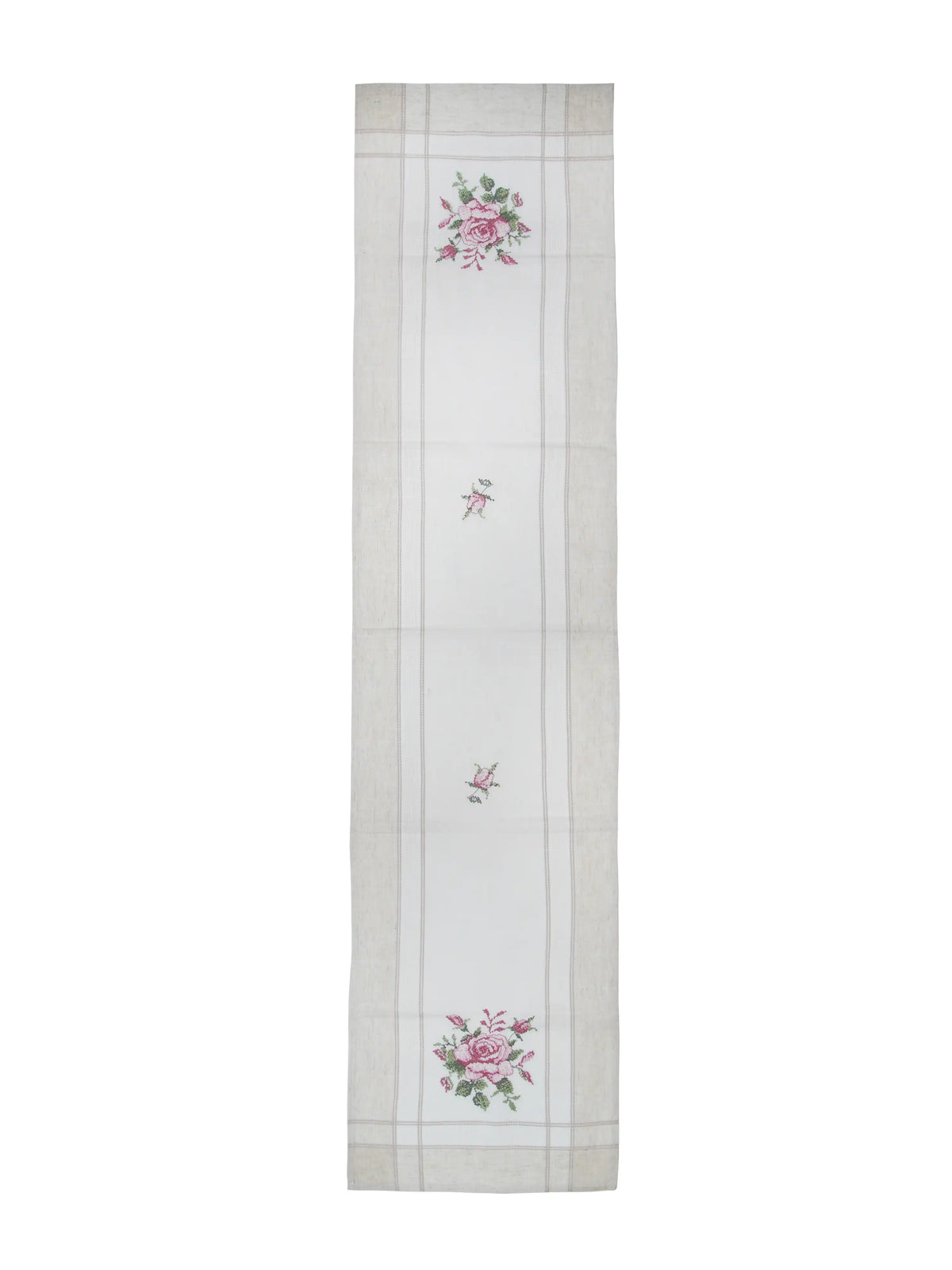 AtozHomeDecor Cotton Linen Table Runner | Printed & Embroidered | 14x72" / 16x72"