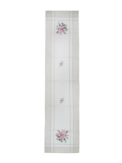 AtozHomeDecor Cotton Linen Table Runner | Printed & Embroidered | 14x72" / 16x72"