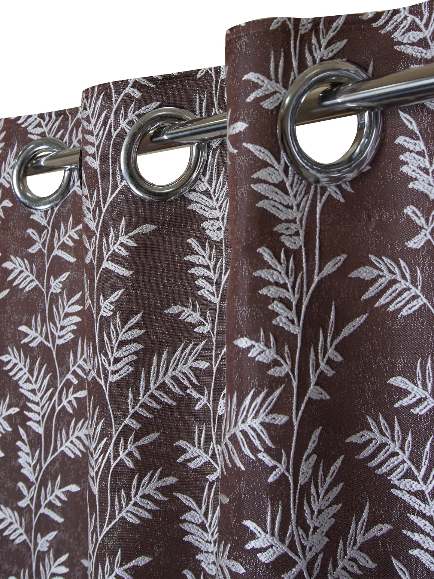 AtoZ Home Decor Jacquard Fern Printed Curtain (Multiple Sizes & Colors)