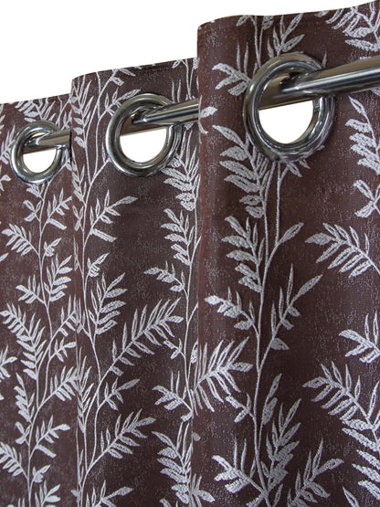 AtoZ Home Decor Jacquard Fern Embroidery Curtain (Multiple Sizes & Colors)
