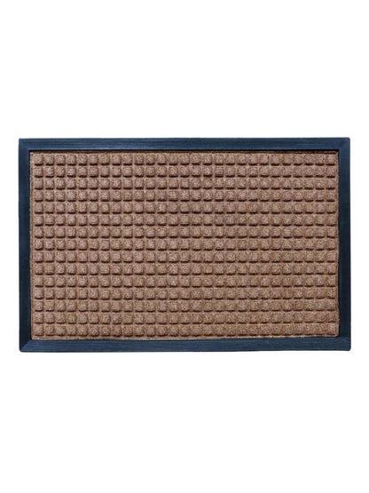 AtoZ Home Decor Square Pattern Rubber Doormat (Available in Multiple Sizes & Colors)