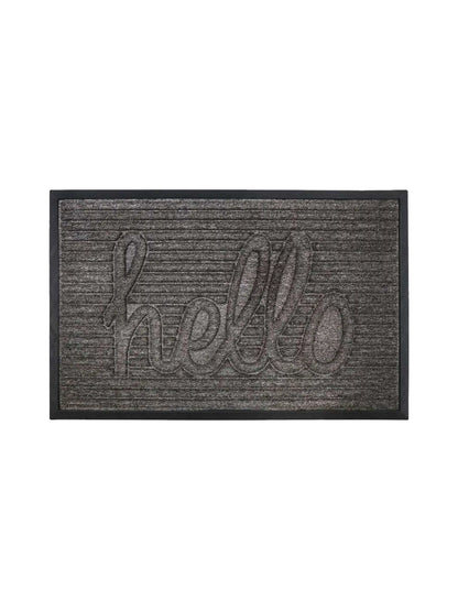 AtoZ Home Decor 'Hello' Ribbed Strips Doormat (Available in Multiple Sizes)