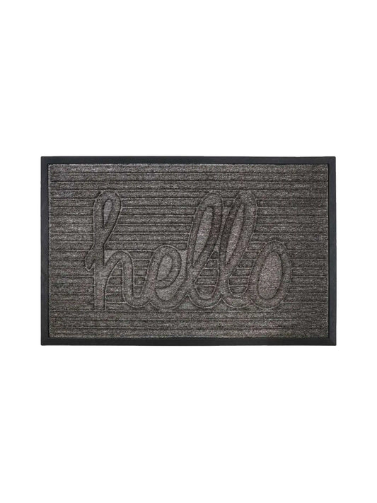 AtoZ Home Decor 'Hello' Ribbed Strips Doormat (Available in Multiple Sizes)
