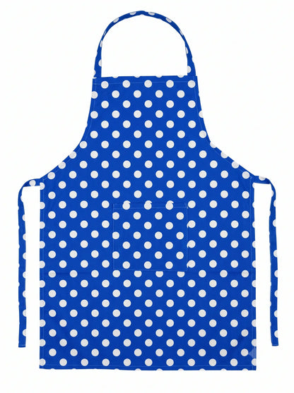 AtoZ Printed Kitchen Cooking Apron with Pocket & Waterproof Backing