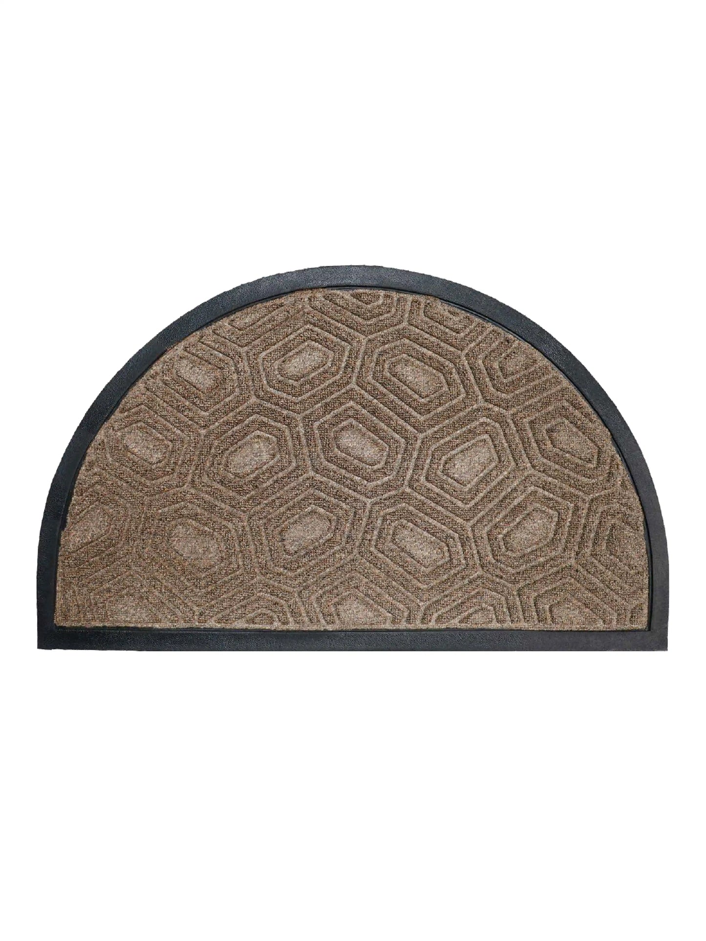 AtoZ Home Decor Semi-Circle Patterned Doormat (45x75 cm, Available in Multiple Colors)