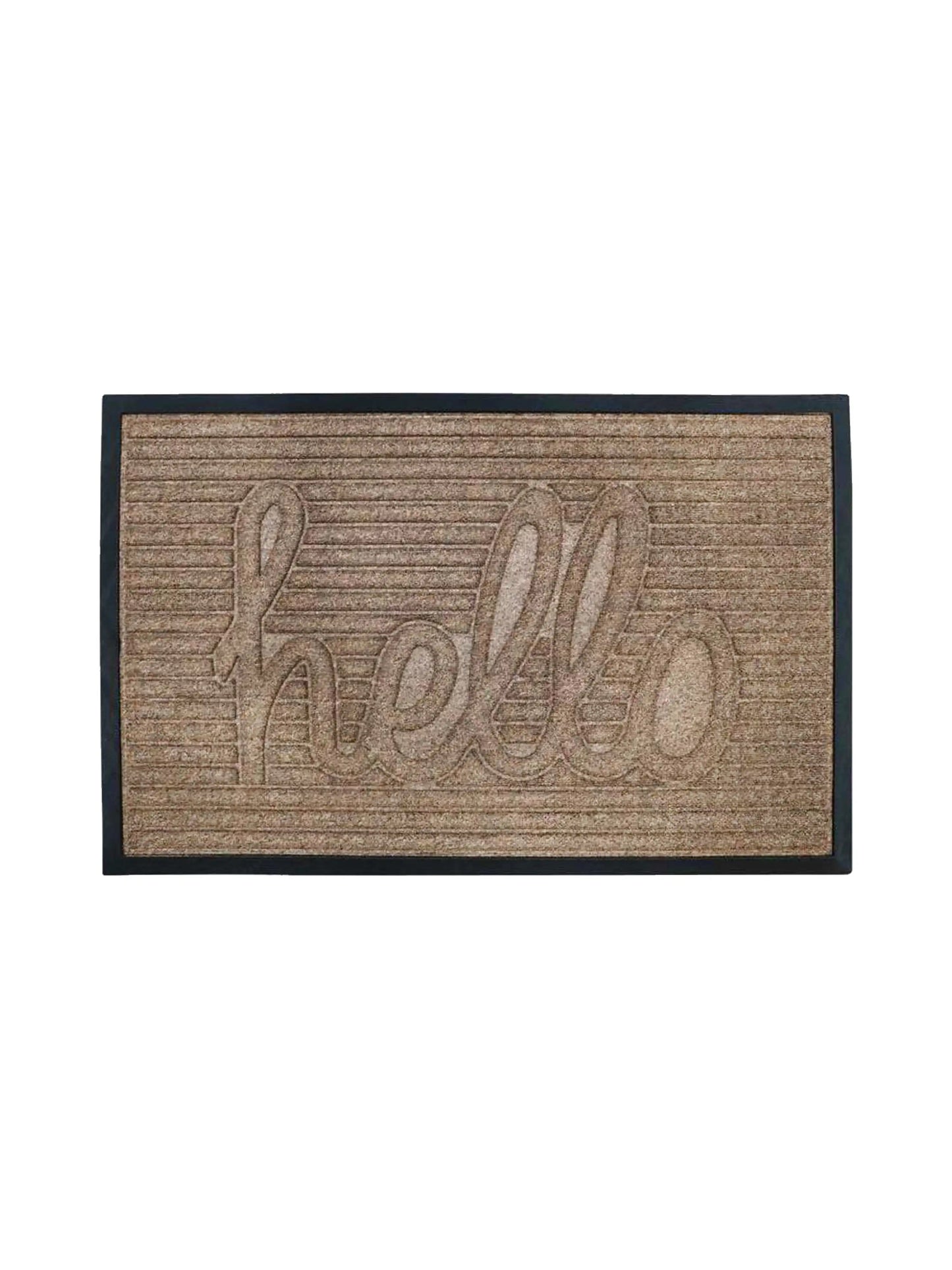 AtoZ Home Decor 'Hello' Ribbed Script Doormat (Available in Multiple Sizes & Colors)