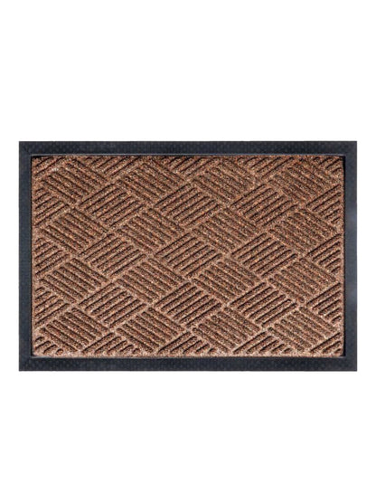 AtoZ Home Decor Geometric Grid Scraper Entrance Door Mat (60x40 cm)
