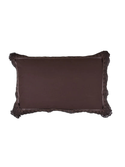 AtoZ Home Decor Cotton Lace Border Pillow Covers (Set of 1 & 2)