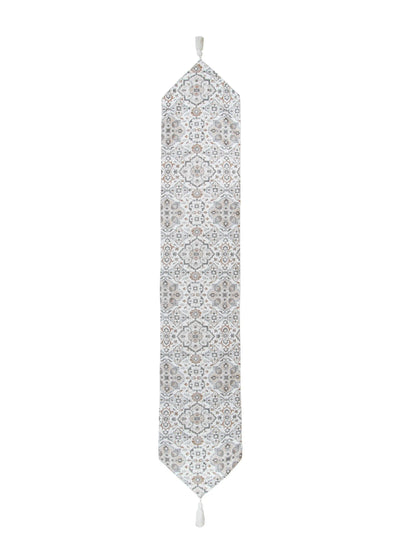 AtozHomeDecor Cotton Linen Table Runner | Printed & Embroidered | 14x72" / 16x72"