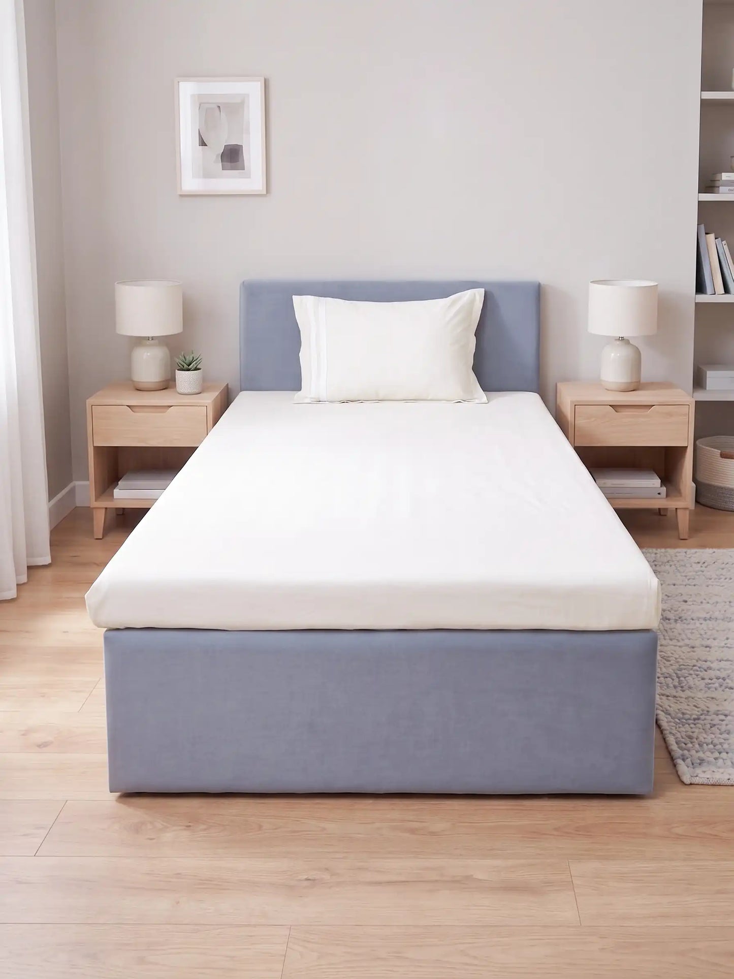 Atoz Home Decor 250 TC Tranquil Cotton Bedsheet Set with Striped Trim