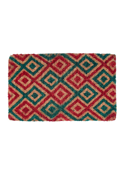 AtoZ Home Decor Geometric Diamond Coir Doormat (75x45 cm)