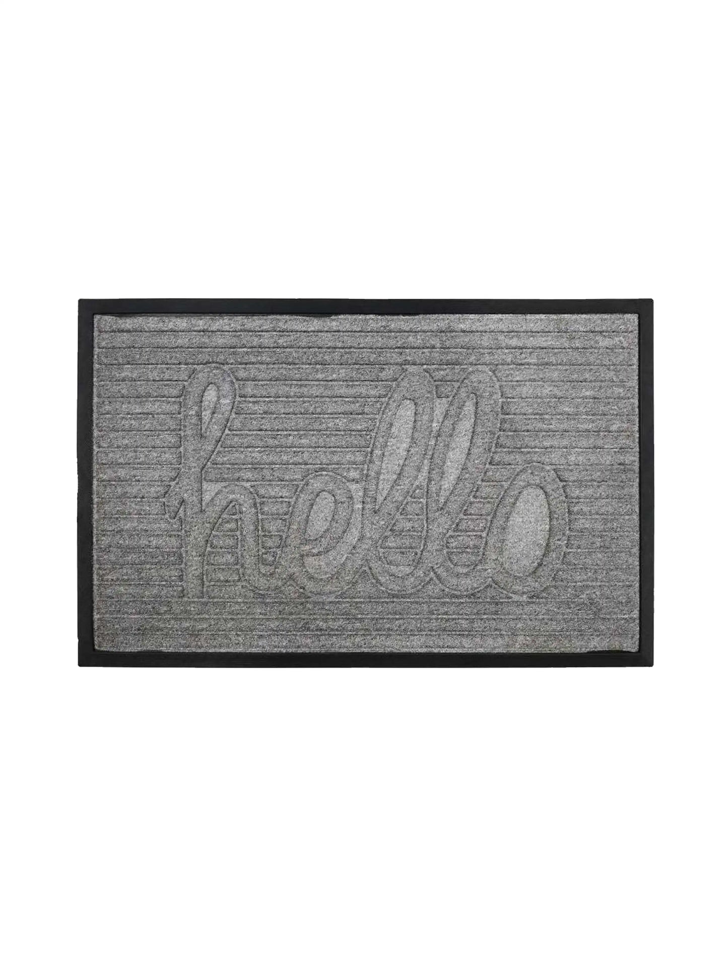 AtoZ Home Decor 'Hello' Ribbed Script Doormat (Available in Multiple Sizes & Colors)