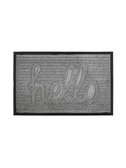 AtoZ Home Decor 'Hello' Ribbed Strips Doormat (Available in Multiple Sizes)