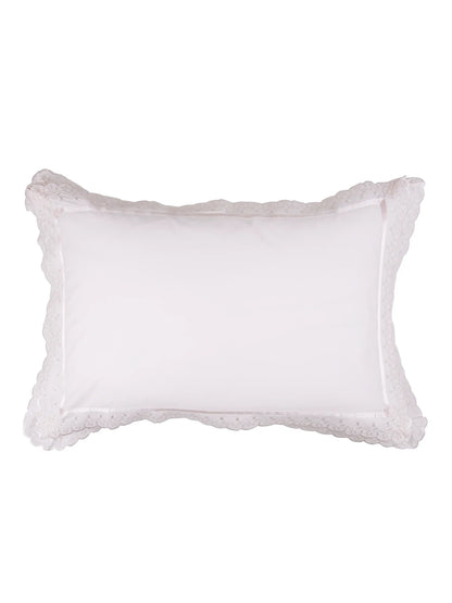 AtoZ Home Decor Cotton Lace Border Pillow Covers (Set of 1 & 2)