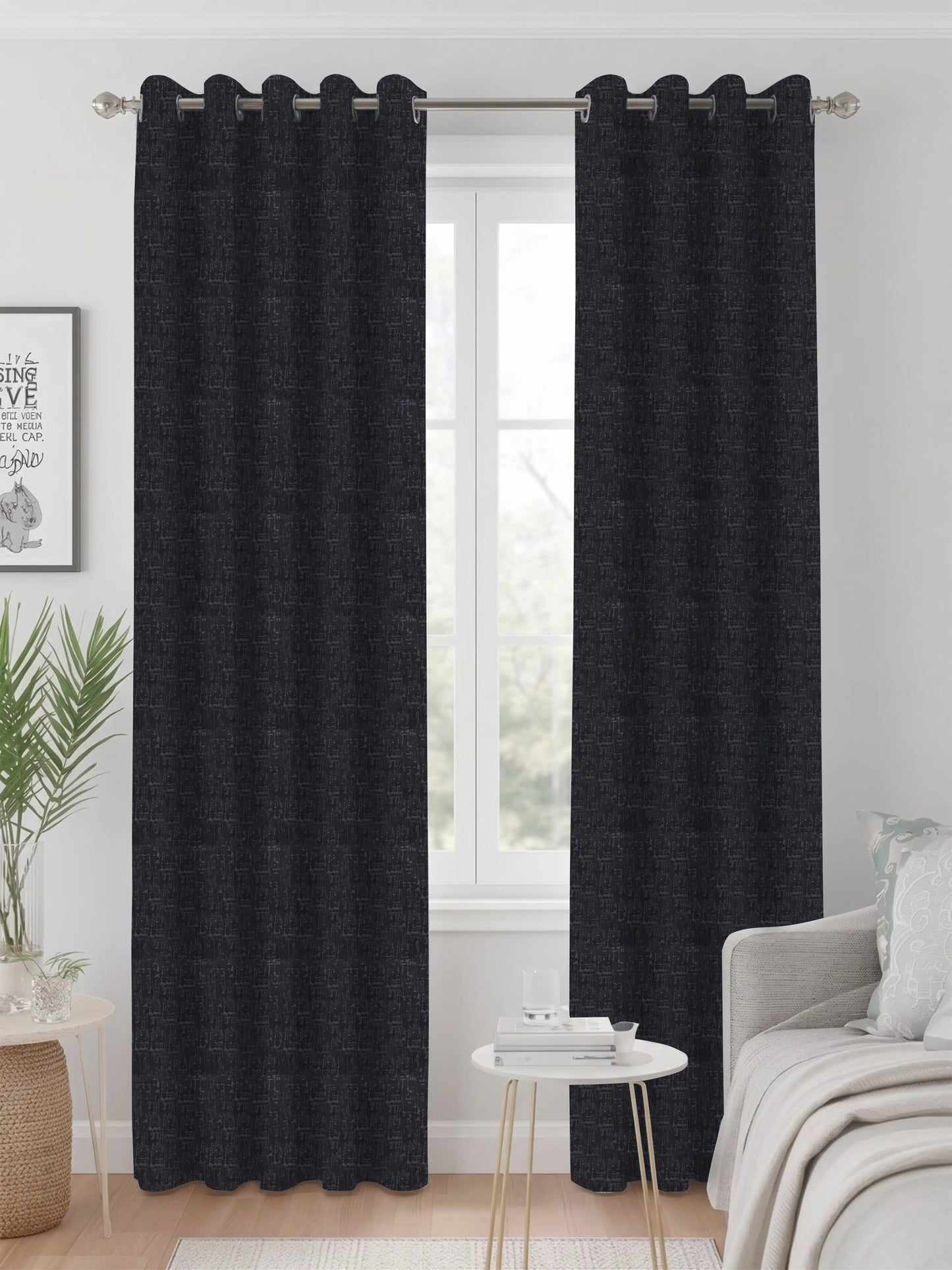Atoz Home Decor Modern Textured 80% Blackout Curtains (Custom & Readymade)