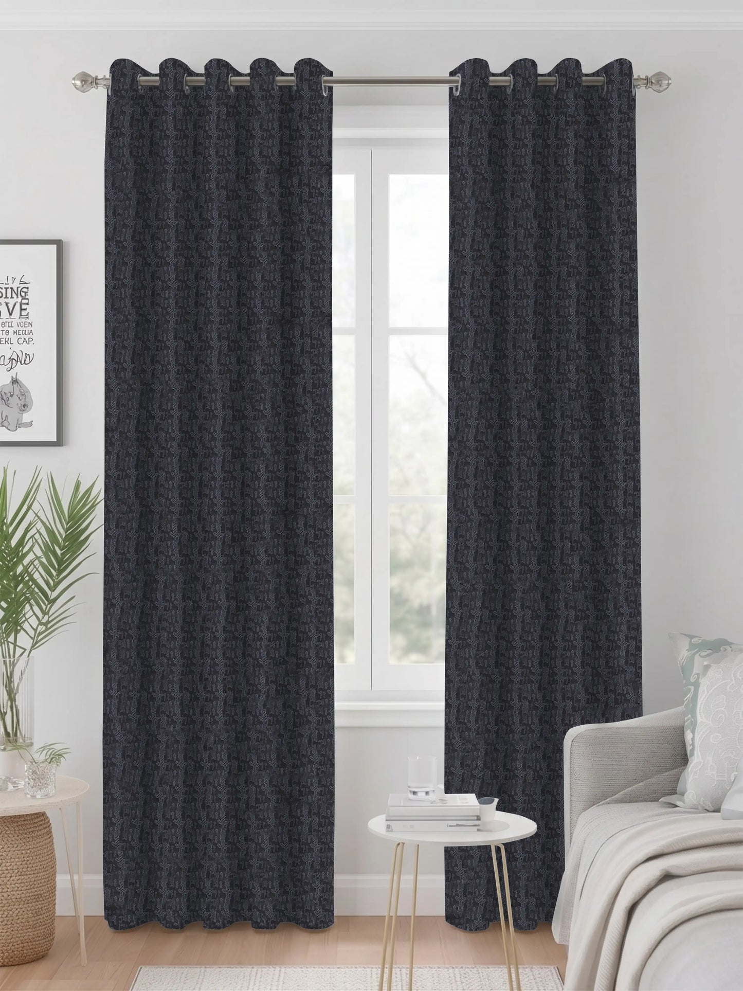 Organic Abstract Darkout Curtains – Custom & Readymade