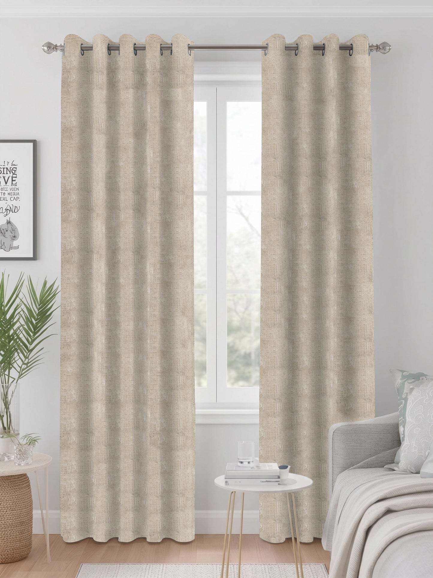 Atoz Home Decor Modern Textured 80% Blackout Curtains (Custom & Readymade)