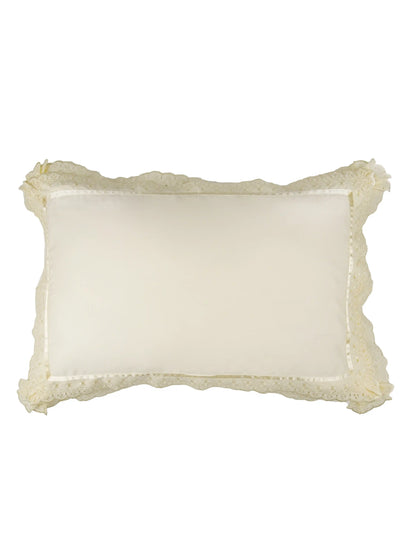 AtoZ Home Decor Cotton Lace Border Pillow Covers (Set of 1 & 2)