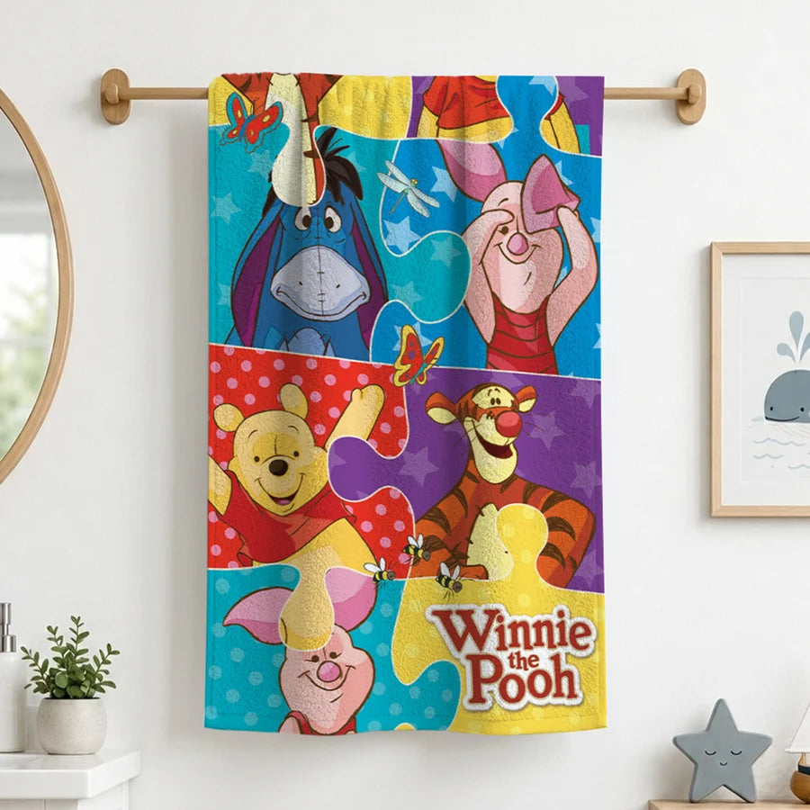 Sassoon Disney Winnie the Pooh 100% Cotton Printed Kids Bath Towel (60 cm x 120 cm)