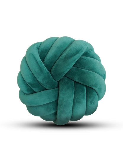 Round Knotted Cushion Ball Pillow – Soft Decorative Sofa & Bed Accent